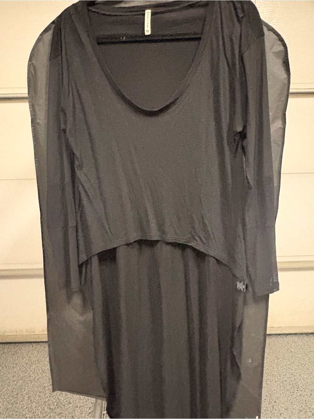 Emma & Sam Black Layered High-Low Women’s Dress